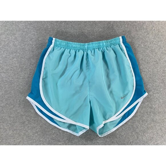 Nike Dri Fit Lined Swoosh Running Shorts‎ (Women's Small) Blue -3" - Picture 1 of 9